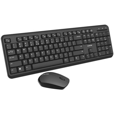 Canyon Set-W20 UK/US Tastatur+Maus Kabellos (Eng. Int., Kabellos), Tastatur, Schwarz Canyon Set-W20 UK/US Tastatur+Maus Kabellos (Eng. Int., Kabellos), Tastatur, Schwarz