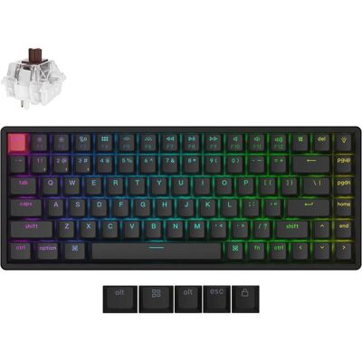Keychron K2 QMK (Version 3) (US, Kabelgebunden, Kabellos), Tastatur, Schwarz Keychron K2 QMK (Version 3) (US, Kabelgebunden, Kabellos), Tastatur, Schwarz