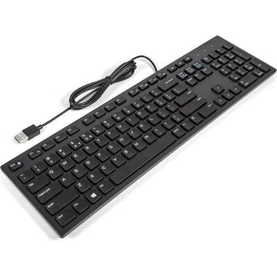 Dell KIT,KYBD,104,USEU,KB216-B,L (US, Kabelgebunden), Tastatur, Schwarz Dell KIT,KYBD,104,USEU,KB216-B,L (US, Kabelgebunden), Tastatur, Schwarz