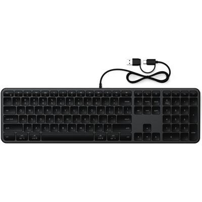 Satechi Slim LX3 Kabelgebundene Tastatur – USB A und C – QWERTY – Kompatibel mit Mac und Windows – Space (US, Kabelgebunden), Tastatur, Schwarz Satechi Slim LX3 Kabelgebundene Tastatur – USB A und C – QWERTY – Kompatibel mit Mac und Windows – Space (US, Kabelgebunden), Tastatur, Schwarz