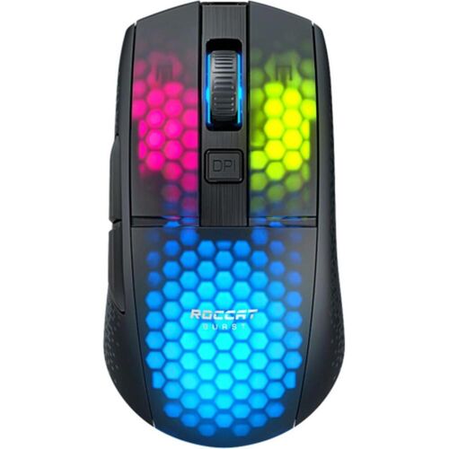 Roccat Burst Pro Air (Kabellos, Kabelgebunden), Maus, Schwarz