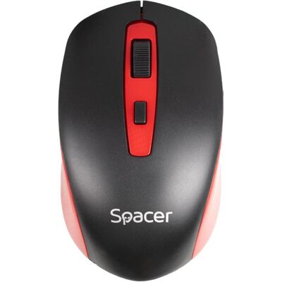 Spacer SPMO-WS01-BKRD (Kabellos), Maus, Rot, Schwarz Spacer SPMO-WS01-BKRD (Kabellos), Maus, Rot, Schwarz