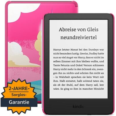 Amazon Kindle Kids Edition without Special Offers inkl. Einhorntal-Hülle (2022) (6", 16 GB, ohne Werbung), eReader, Pink Amazon Kindle Kids Edition without Special Offers inkl. Einhorntal-Hülle (2022) (6", 16 GB, ohne Werbung), eReader, Pink