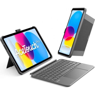 Inateck KB403-10 gray iPad-Tastaturhülle QWERTZ (DE, Inoi InoiPad), Tablet Tastatur, Grau Inateck KB403-10 gray iPad-Tastaturhülle QWERTZ (DE, Inoi InoiPad), Tablet Tastatur, Grau