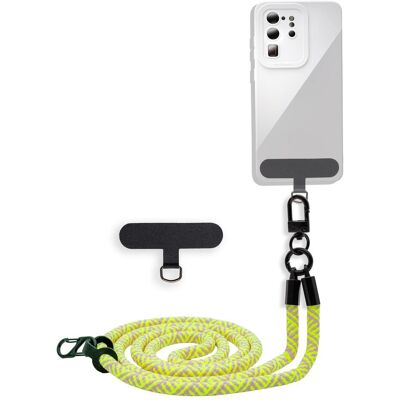 Cadorabo Handykette für Samsung Galaxy Tab S (10.5 Zoll) Necklace Hülle mit verstellbarem Kordelband, Tablet Halterung, Gelb Cadorabo Handykette für Samsung Galaxy Tab S (10.5 Zoll) Necklace Hülle mit verstellbarem Kordelband, Tablet Halterung, Gelb