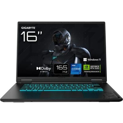 Gigabyte GAMING A16 CTHI3DE894SH (16", 2000 GB, 16 GB, DE, Intel Core i7-13620H), Notebook, Schwarz Gigabyte GAMING A16 CTHI3DE894SH (16", 2000 GB, 16 GB, DE, Intel Core i7-13620H), Notebook, Schwarz