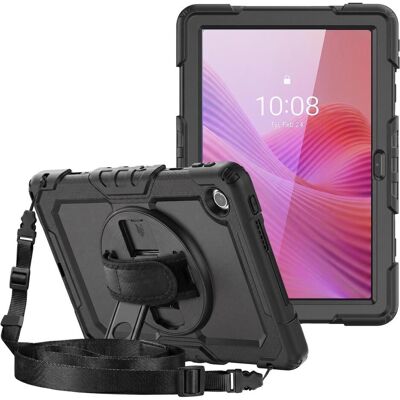 Avizar Rundumschutz Hülle für Lenovo Tab 10.1 2025 mit Videoständer und Schultergurt (Lenovo Tab 10.1), Tablet Hülle, Schwarz Avizar Rundumschutz Hülle für Lenovo Tab 10.1 2025 mit Videoständer und Schultergurt (Lenovo Tab 10.1), Tablet Hülle, Schwarz