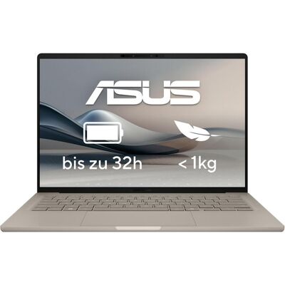 Asus ZenBook A14 X1-26-100 16 1TB UX3407QA-QD498W W11H (14", 1000 GB, 16 GB, DE, Snapdragon X X1-26-100), Notebook, Beige Asus ZenBook A14 X1-26-100 16 1TB UX3407QA-QD498W W11H (14", 1000 GB, 16 GB, DE, Snapdragon X X1-26-100), Notebook, Beige