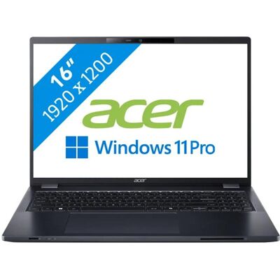 Acer 16 TMP416-53-TCO-7310 (16", 1000 GB, 32 GB, Barebone, Intel Core Ultra 7 155U), Notebook, Blau Acer 16 TMP416-53-TCO-7310 (16", 1000 GB, 32 GB, Barebone, Intel Core Ultra 7 155U), Notebook, Blau