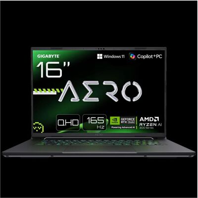 Gigabyte Laptop AERO X16 Ryzen AI 7 350 / 16 GB / 1 TB / W11 / RTX 5070 / 165 Hz (1VH-93EEC94DH) (16", 1000 GB, 16 GB, Eng. Int., Intel Core 7 350), Notebook, Weiss Gigabyte Laptop AERO X16 Ryzen AI 7 350 / 16 GB / 1 TB / W11 / RTX 5070 / 165 Hz (1VH-93EEC94DH) (16", 1000 GB, 16 GB, Eng. Int., Intel Core 7 350), Notebook, Weiss