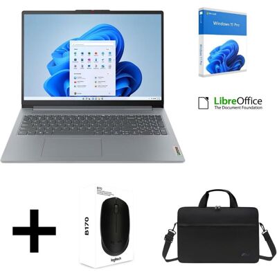 Lenovo IdeaPad Slim 3 16ABR816" WUXGA, AMD Ryzen 7, 16GB RAM, 2TB SSD +Tasche, Maus & Office (16", 2000 GB, 16 GB, DE, AMD Ryzen 7 7730U), Notebook, Grau, Silber Lenovo IdeaPad Slim 3 16ABR816" WUXGA, AMD Ryzen 7, 16GB RAM, 2TB SSD +Tasche, Maus & Office (16", 2000 GB, 16 GB, DE, AMD Ryzen 7 7730U), Notebook, Grau, Silber