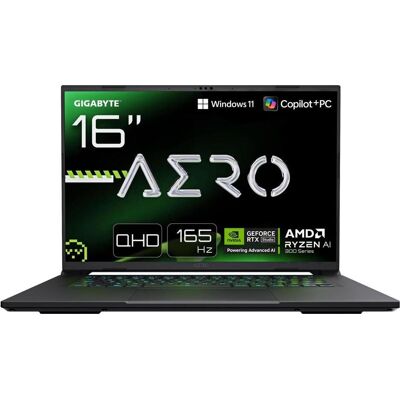 Gigabyte AERO X16 2WHA3DEC65AP (16", 8000 GB, 64 GB, DE, AMD Ryzen AI 9 HX 370), Notebook, Grau Gigabyte AERO X16 2WHA3DEC65AP (16", 8000 GB, 64 GB, DE, AMD Ryzen AI 9 HX 370), Notebook, Grau