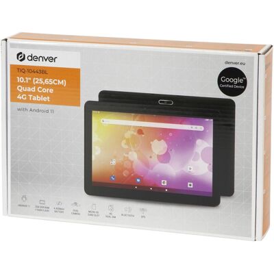 Denver TIQ-10443BL 10.1/16GB/2GB/WI-FI/4G/Android11/Black (4G, 10.10", 16 GB, Black), Tablet, Schwarz Denver TIQ-10443BL 10.1/16GB/2GB/WI-FI/4G/Android11/Black (4G, 10.10", 16 GB, Black), Tablet, Schwarz