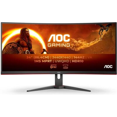 AOC CU34G2XE/BK (3440 x 1440 Pixel, 34"), Monitor, Schwarz, Rot AOC CU34G2XE/BK (3440 x 1440 Pixel, 34"), Monitor, Schwarz, Rot