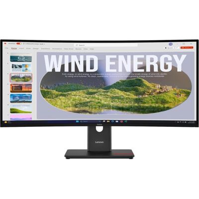 Lenovo ThinkVision T34WD-40 - LED-Monitor - gebogen - 86.4 cm (34") - 3440 x 144 (3440 x 1440 Pixel, 34"), Monitor, Schwarz Lenovo ThinkVision T34WD-40 - LED-Monitor - gebogen - 86.4 cm (34") - 3440 x 144 (3440 x 1440 Pixel, 34"), Monitor, Schwarz