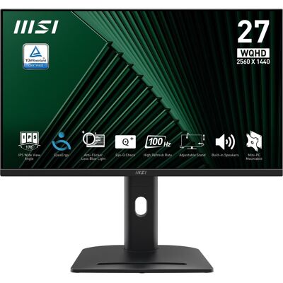 MSI Pro MP275QPG (2560 x 1440 Pixel, 27"), Monitor, Schwarz MSI Pro MP275QPG (2560 x 1440 Pixel, 27"), Monitor, Schwarz