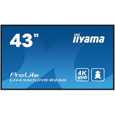 IIYAMA ProLite LH4360UHS-B2AG (3840 x 2160 Pixel, 42.50"), Digital Signage, Schwarz IIYAMA ProLite LH4360UHS-B2AG (3840 x 2160 Pixel, 42.50"), Digital Signage, Schwarz