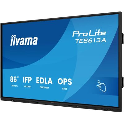 IIYAMA 86" IPS 4K 16:9 Google EDLA cert. IFP (3840 x 2160 Pixel, 85.60"), Digital Signage, Schwarz IIYAMA 86" IPS 4K 16:9 Google EDLA cert. IFP (3840 x 2160 Pixel, 85.60"), Digital Signage, Schwarz