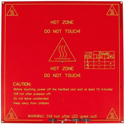 Allnet 4duino 3D Drucker zbh. Heizbett quadratisch 21,5cm 12V/24V RepRap Mendel (Ersatzteile, Zubehör), 3D Drucker Zubehör Allnet 4duino 3D Drucker zbh. Heizbett quadratisch 21,5cm 12V/24V RepRap Mendel (Ersatzteile, Zubehör), 3D Drucker Zubehör