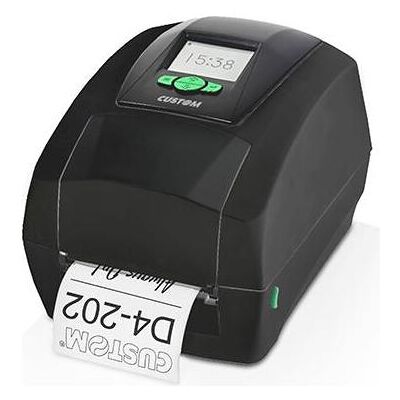 Custom D4 202 - Direkt Wärme/Wärmeübertragung - POS-Drucker - 203 x 203 DPI - 5 ips - 0 (203 dpi), Etikettendrucker, Schwarz Custom D4 202 - Direkt Wärme/Wärmeübertragung - POS-Drucker - 203 x 203 DPI - 5 ips - 0 (203 dpi), Etikettendrucker, Schwarz