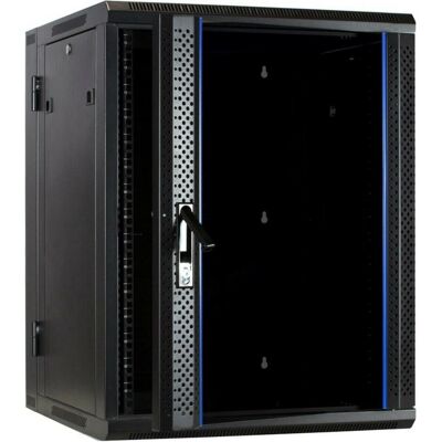 DSI wandkast (kantelbaar) met glazen deur 600x600x770mm (15 HE, 19 Zoll Rack), Serverschrank, Schwarz DSI wandkast (kantelbaar) met glazen deur 600x600x770mm (15 HE, 19 Zoll Rack), Serverschrank, Schwarz
