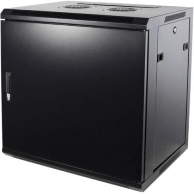 Dsit 9 HE Serverschrank, Wandgehäuse, mit Metalltür (BxTxH) 600 x 450 x 500mm (9 HE, 19 Zoll Rack), Serverschrank, Schwarz Dsit 9 HE Serverschrank, Wandgehäuse, mit Metalltür (BxTxH) 600 x 450 x 500mm (9 HE, 19 Zoll Rack), Serverschrank, Schwarz