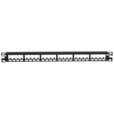 Panduit 24-port metal modular patch panel, RJ-45, Rack mounting, 1U, 482.6 mm, 43.7 mm, 17.8 mm, Server Zubehör, Schwarz Panduit 24-port metal modular patch panel, RJ-45, Rack mounting, 1U, 482.6 mm, 43.7 mm, 17.8 mm, Server Zubehör, Schwarz