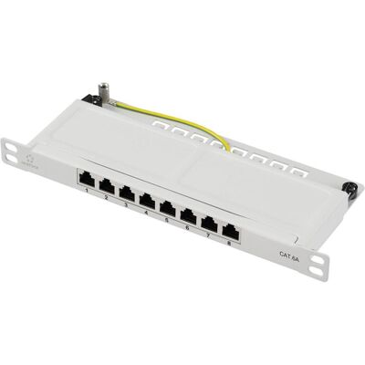 Renkforce RF-4996630 8 Port Patch-Panel 254 mm (10") CAT 6a 0.5 HE Grau, Server Zubehör, Grau Renkforce RF-4996630 8 Port Patch-Panel 254 mm (10") CAT 6a 0.5 HE Grau, Server Zubehör, Grau