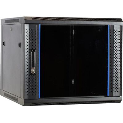 Dsit 9U wandkast / serverbehuizing - Set - met glazen deur - 600x600x500mm - 19 inch (9 HE, 19 Zoll Rack), Serverschrank, Schwarz Dsit 9U wandkast / serverbehuizing - Set - met glazen deur - 600x600x500mm - 19 inch (9 HE, 19 Zoll Rack), Serverschrank, Schwarz