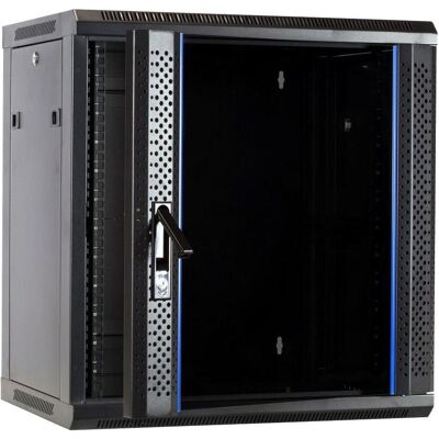 Dsit ongemonteerde wandkast met glazen deur 600x450x635mm (12 HE, 19 Zoll Rack), Serverschrank, Schwarz Dsit ongemonteerde wandkast met glazen deur 600x450x635mm (12 HE, 19 Zoll Rack), Serverschrank, Schwarz