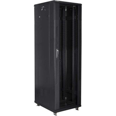 Lanberg Szafa Stojąca 19" 42U (FF01-8842-12B) (42 HE, 19 Zoll Rack), Serverschrank, Schwarz Lanberg Szafa Stojąca 19" 42U (FF01-8842-12B) (42 HE, 19 Zoll Rack), Serverschrank, Schwarz