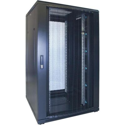 Dsit 27 HE 19” Serverschrank, mit perforierter Fronttür (BxTxH) 800 x 800 x 1400mm (27 HE, 19 Zoll Rack), Serverschrank, Schwarz Dsit 27 HE 19” Serverschrank, mit perforierter Fronttür (BxTxH) 800 x 800 x 1400mm (27 HE, 19 Zoll Rack), Serverschrank, Schwarz