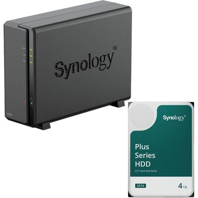 Synology DiskStation DS124 1 Einschub NAS-Server Leergehäuse + 1x Plus 3.5"" SATA 6Gb/s... (1 x 4 TB), NAS, Schwarz Synology DiskStation DS124 1 Einschub NAS-Server Leergehäuse + 1x Plus 3.5"" SATA 6Gb/s... (1 x 4 TB), NAS, Schwarz