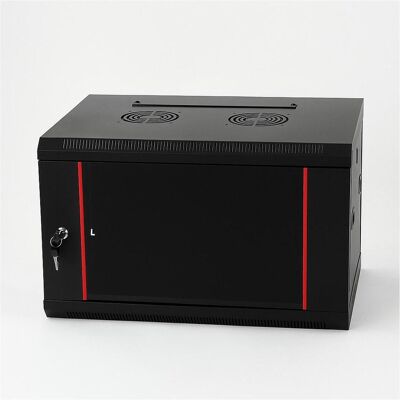 Danicom Baseline 6U Wandschrank mit Glastür 600x450x368mm (BxTxH) (6 HE, 19 Zoll Rack), Serverschrank, Schwarz Danicom Baseline 6U Wandschrank mit Glastür 600x450x368mm (BxTxH) (6 HE, 19 Zoll Rack), Serverschrank, Schwarz
