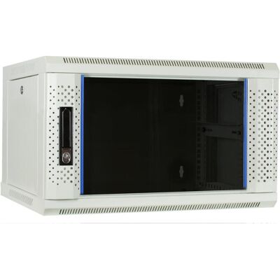 Dsit 6U witte wandkast / serverbehuizing - Set - met glazen deur - 600x450x368mm - 19 inch (6 HE, 19 Zoll Rack), Serverschrank, Weiss Dsit 6U witte wandkast / serverbehuizing - Set - met glazen deur - 600x450x368mm - 19 inch (6 HE, 19 Zoll Rack), Serverschrank, Weiss
