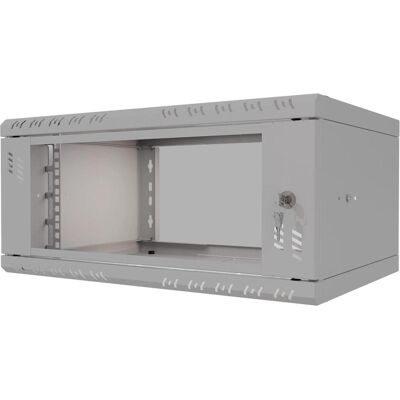 Stalflex Rack Cabinet 19" 4U, 350mm, Glass Door, Grey S-RC19-4U-350GG (19 Zoll Rack), Serverschrank, Grau Stalflex Rack Cabinet 19" 4U, 350mm, Glass Door, Grey S-RC19-4U-350GG (19 Zoll Rack), Serverschrank, Grau