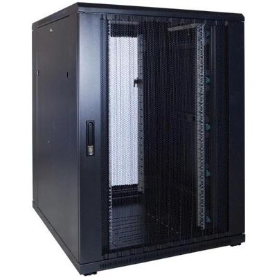 Dsit 22 HE 19” Serverschrank, mit perforierter Fronttür (BxTxH) 800 x 1200 x 1200mm (22 HE, 19 Zoll Rack), Serverschrank, Schwarz Dsit 22 HE 19” Serverschrank, mit perforierter Fronttür (BxTxH) 800 x 1200 x 1200mm (22 HE, 19 Zoll Rack), Serverschrank, Schwarz