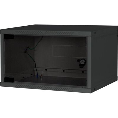 Triton 19" Wandschrank zerlegbar, einteilig 6HE395mm, Glastür, schwarz (6 HE, 19 Zoll Rack), Serverschrank, Schwarz Triton 19" Wandschrank zerlegbar, einteilig 6HE395mm, Glastür, schwarz (6 HE, 19 Zoll Rack), Serverschrank, Schwarz
