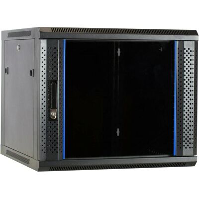 Dsit wandkast ongemonteerd met glazen deur 600x600x500mm (9 HE, 19 Zoll Rack), Serverschrank, Schwarz Dsit wandkast ongemonteerd met glazen deur 600x600x500mm (9 HE, 19 Zoll Rack), Serverschrank, Schwarz