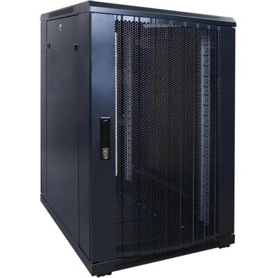 Dsit 18 HE 19” Serverschrank, mit perforierter Fronttür (BxTxH) 600 x 800 x 1000mm (18 HE, 19 Zoll Rack), Serverschrank, Schwarz Dsit 18 HE 19” Serverschrank, mit perforierter Fronttür (BxTxH) 600 x 800 x 1000mm (18 HE, 19 Zoll Rack), Serverschrank, Schwarz