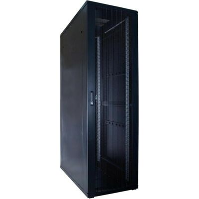Dsit 42 HE 19” Serverschrank, mit perforierter Fronttür (BxTxH) 600 x 1200 x 2000mm (42 HE, 19 Zoll Rack), Serverschrank, Schwarz Dsit 42 HE 19” Serverschrank, mit perforierter Fronttür (BxTxH) 600 x 1200 x 2000mm (42 HE, 19 Zoll Rack), Serverschrank, Schwarz