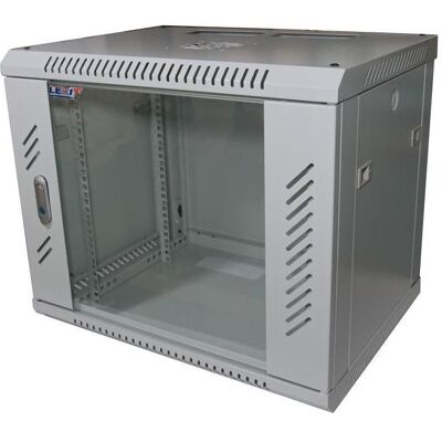 LEXI-Net 19" nástěnný rozvaděč 9U 600x600, nosnost 60 kg, skleněné dveře, svařovaný, šedý (9 HE, 19 Zoll Rack), Serverschrank, Grau LEXI-Net 19" nástěnný rozvaděč 9U 600x600, nosnost 60 kg, skleněné dveře, svařovaný, šedý (9 HE, 19 Zoll Rack), Serverschrank, Grau