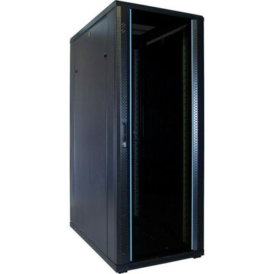 Dsit 32 HE 19” Serverschrank, mit Glastür (BxTxH) 600 x 1000 x 1600mm (32 HE, 19 Zoll Rack), Serverschrank, Schwarz Dsit 32 HE 19” Serverschrank, mit Glastür (BxTxH) 600 x 1000 x 1600mm (32 HE, 19 Zoll Rack), Serverschrank, Schwarz