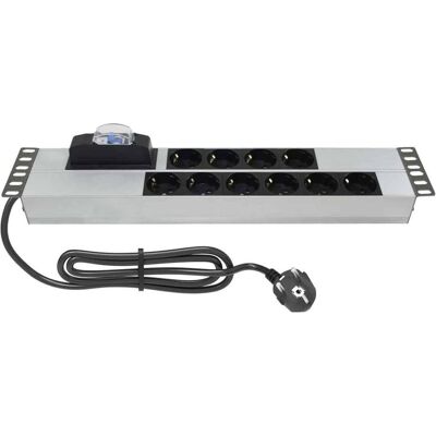 Rockstable 2HE 19 Zoll Rack 10-fache Steckdosenleiste Sicherung und Kurzschlussschutz - 4kW Leistung, Serverschrank Zubehör Rockstable 2HE 19 Zoll Rack 10-fache Steckdosenleiste Sicherung und Kurzschlussschutz - 4kW Leistung, Serverschrank Zubehör