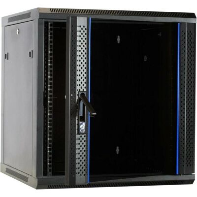 Dsit wandkast ongemonteerd met glazen deur 600x600x635mm (BxDxH) (12 HE, 19 Zoll Rack), Serverschrank, Schwarz Dsit wandkast ongemonteerd met glazen deur 600x600x635mm (BxDxH) (12 HE, 19 Zoll Rack), Serverschrank, Schwarz