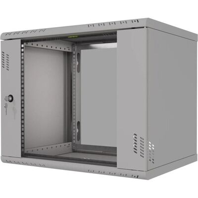 Stalflex Rack Cabinet Pro 19" 9U, 450mm, Glass Door, Gray P-RC19-9U-450GG (19 Zoll Rack), Serverschrank, Grau Stalflex Rack Cabinet Pro 19" 9U, 450mm, Glass Door, Gray P-RC19-9U-450GG (19 Zoll Rack), Serverschrank, Grau