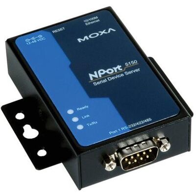 Moxa Nport 5150 Serieller Geräteserver, 1 Anschluss, RS-232 und RS-422/485, 9-poliger Sub-D-Stecker, inkl, Druckerserver Moxa Nport 5150 Serieller Geräteserver, 1 Anschluss, RS-232 und RS-422/485, 9-poliger Sub-D-Stecker, inkl, Druckerserver
