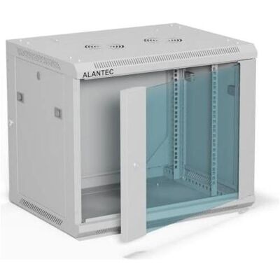Alantec 19 -Hängeschrank 9U 600 x 450 Farbe grau (9 HE, 19 Zoll Rack), Serverschrank, Grau Alantec 19 -Hängeschrank 9U 600 x 450 Farbe grau (9 HE, 19 Zoll Rack), Serverschrank, Grau