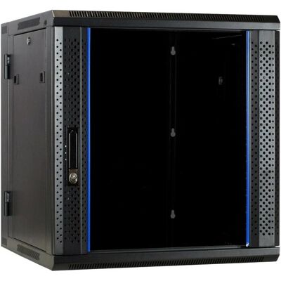 DSI wandkast (kantelbaar) met glazen deur 600x600x635mm (12 HE, 19 Zoll Rack), Serverschrank, Schwarz DSI wandkast (kantelbaar) met glazen deur 600x600x635mm (12 HE, 19 Zoll Rack), Serverschrank, Schwarz