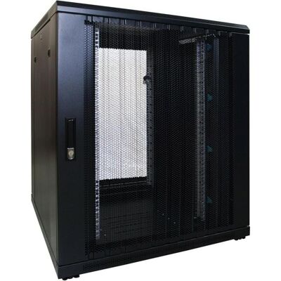 Dsit 18 HE 19” Serverschrank, mit perforierter Fronttür (BxTxH) 800 x 800 x 1000mm (18 HE, 19 Zoll Rack), Serverschrank, Schwarz Dsit 18 HE 19” Serverschrank, mit perforierter Fronttür (BxTxH) 800 x 800 x 1000mm (18 HE, 19 Zoll Rack), Serverschrank, Schwarz